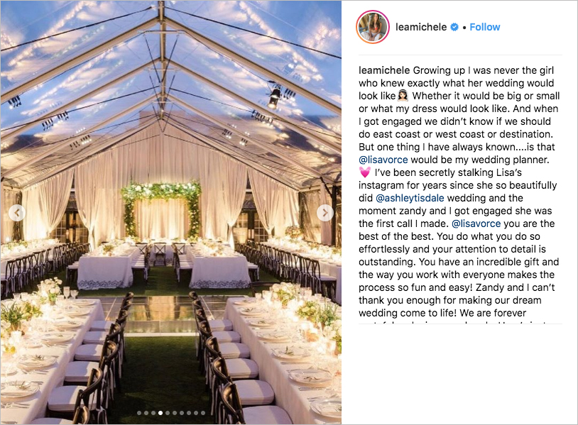 Lea Michele Shared More Photos from Her Wedding to Zandy Reich